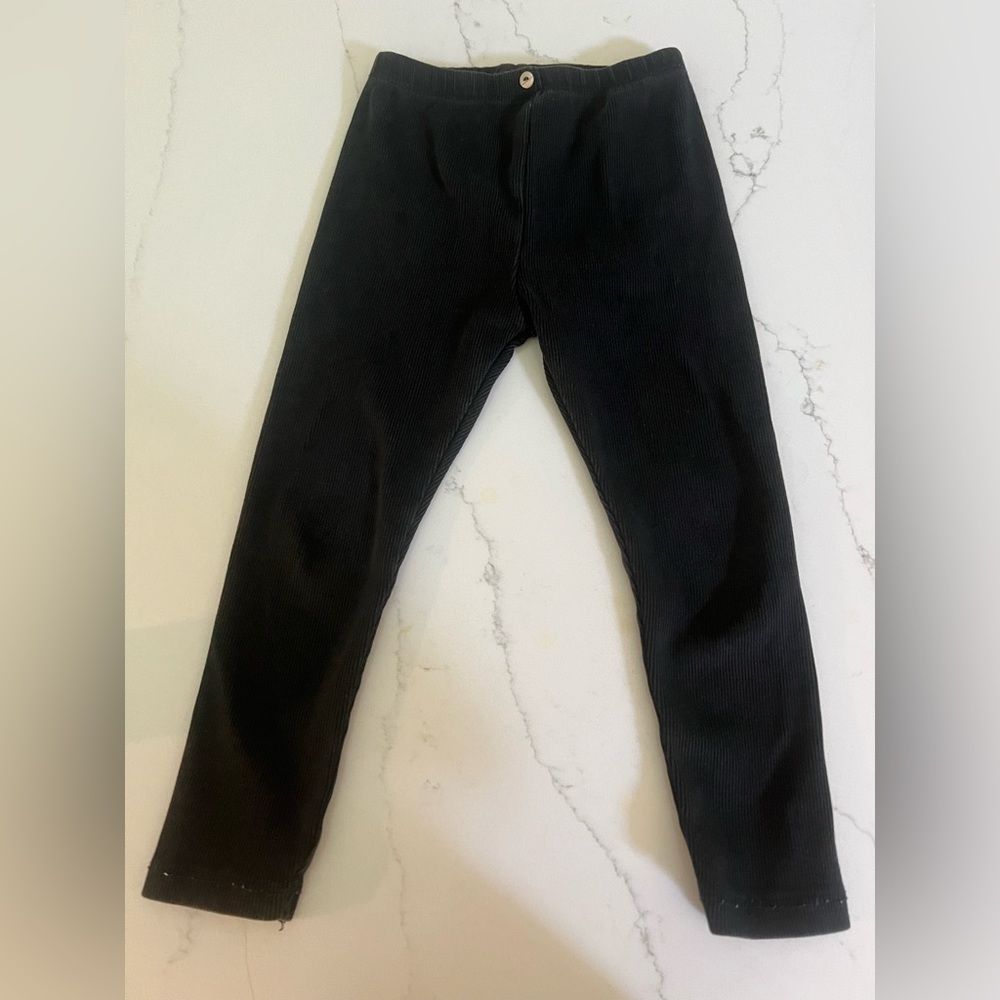 Zara Kids Ribbed Leggings Black